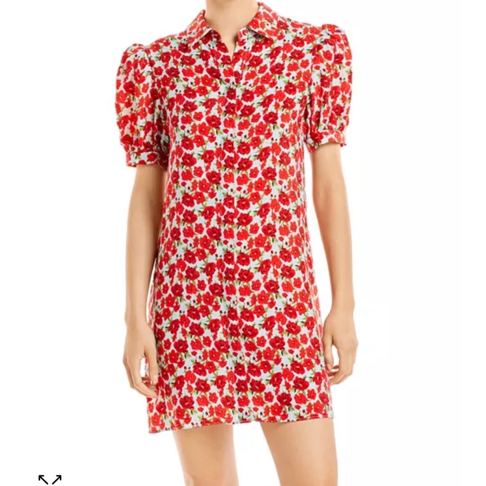 Alice + Olivia Red Floral Mini Dress